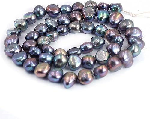 Miniatura 5 de SR BGSJ Fabricación de joyas natural de 0.276-0.315 in de forma libre barroco blanco rosa púrpura mezclado gris marrón negro cultivado de agua dulce