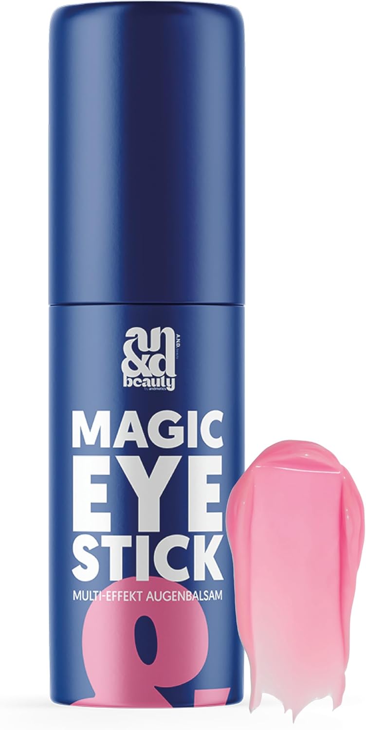 ANDbeauty Magic Eye Stick – verkoelende oogbalsem met cafeïne, vitamine E en hyaluronzuur – tegen donkere kringen en zwellingen – verfrissende oogverzorgingsstick voor onderweg, veganistisch en