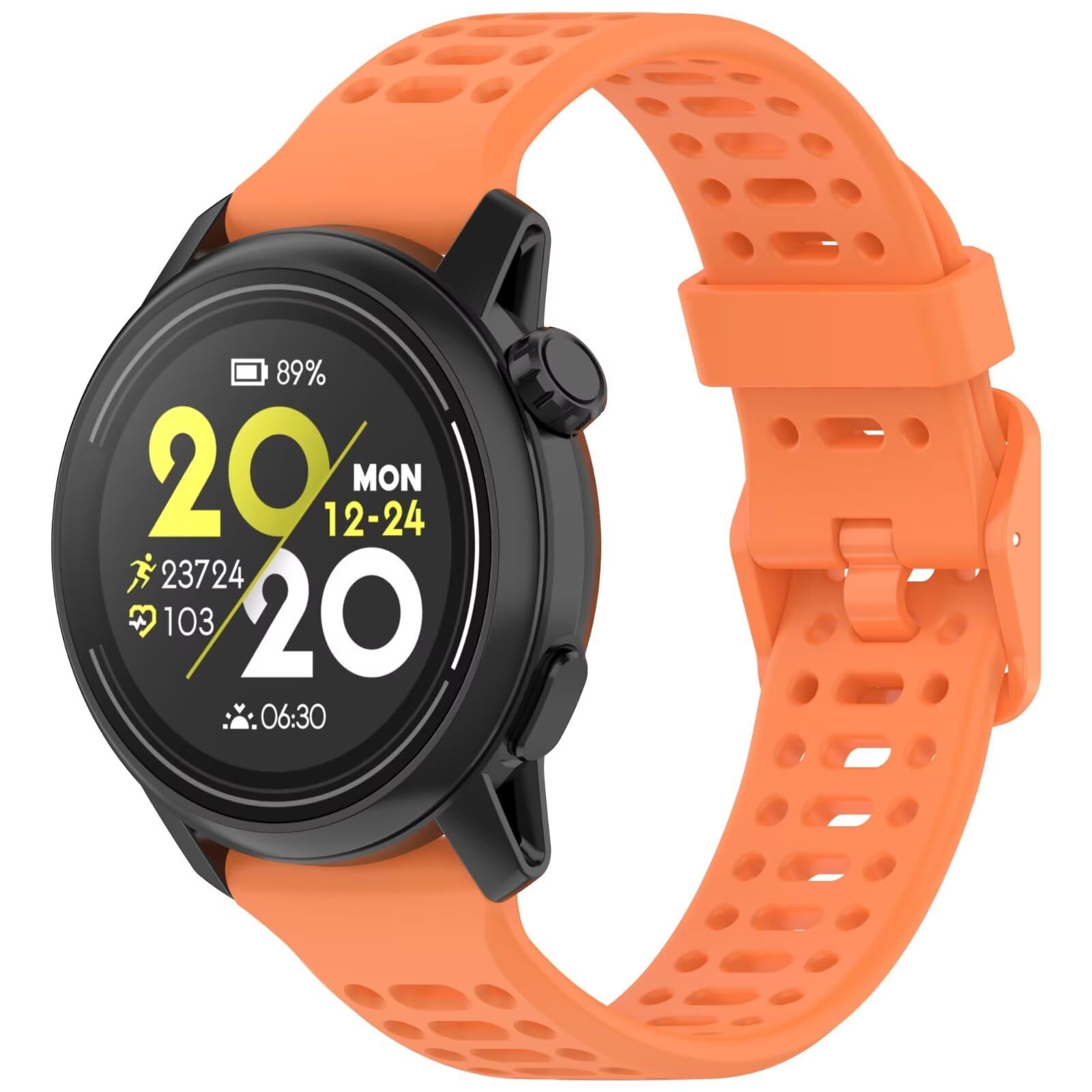 BoerHang Strap Compatible with COROS PACE 3, Silicone Sports Fitness Watch Strap, Strap Compatible with COROS PACE 3.(Orange)