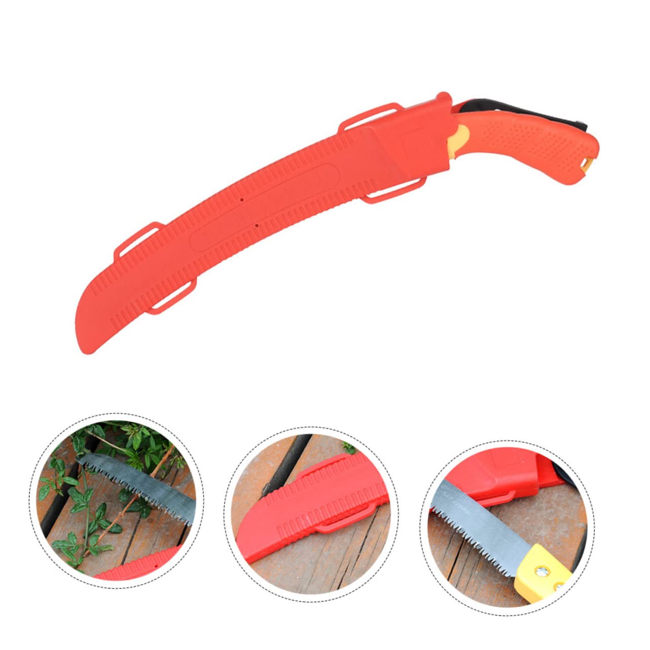 HEMOTON 1Pc Woodworking Garden Saw Portable Pruning Tool with Sleeve Non Slip Handle Resistant Blade for Efficient Gardening and Orchard Maintenance