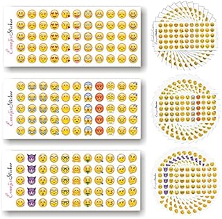 XINCHAO Emoji Stickers 36 Sheets Smile Emoticons Stickers for Notebook,Phone,Laptop Decoration and as Reward for Children,Total 1980 Stickers