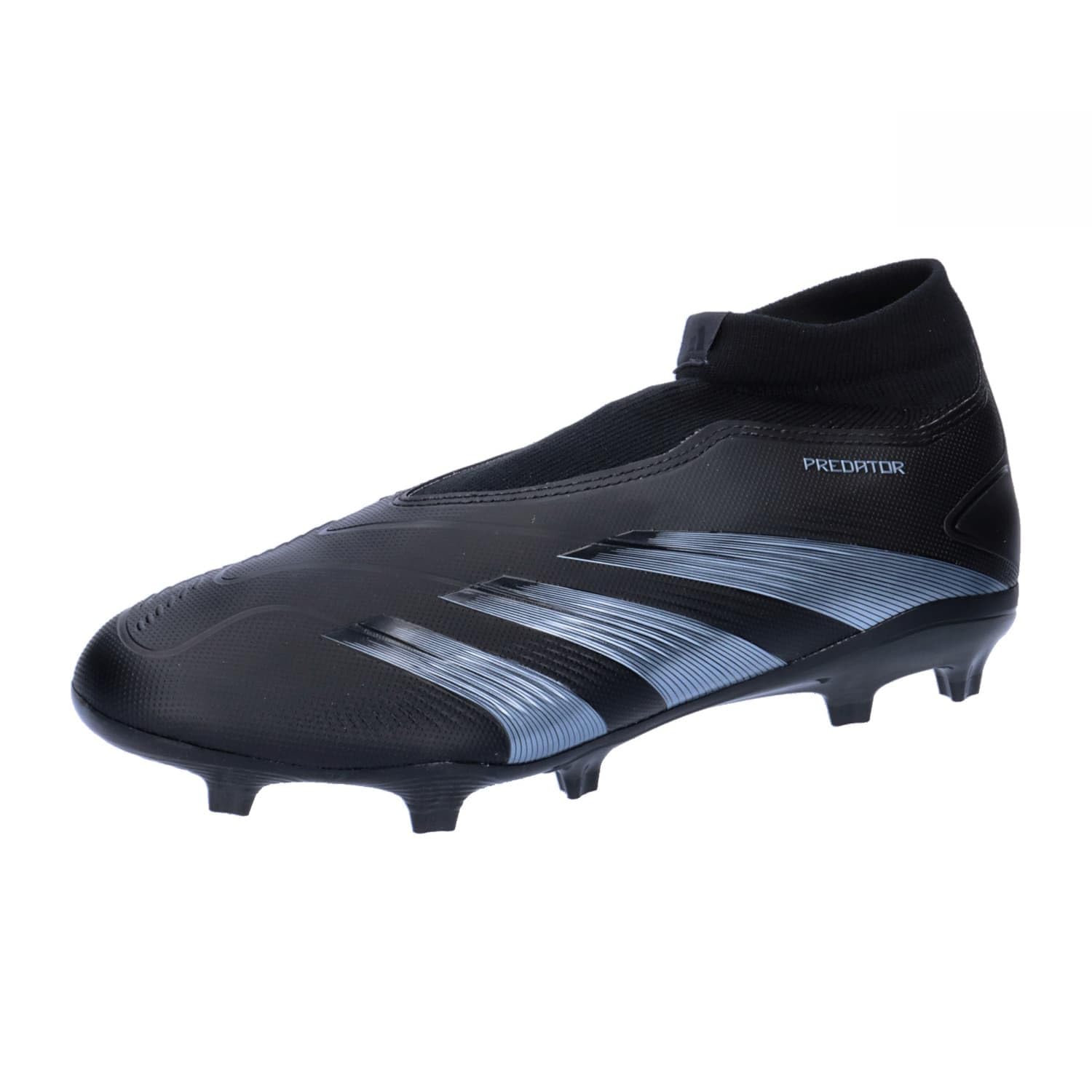 adidas Predator League Laceless Firm Ground Football Boots, Core Black/Carbon/Core Black, 8 UK