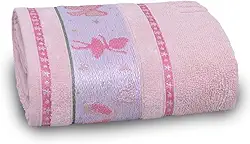Toalha de Banho Soft Kids 68x110-100% Algodão Gramatura 390g (Bailarina)