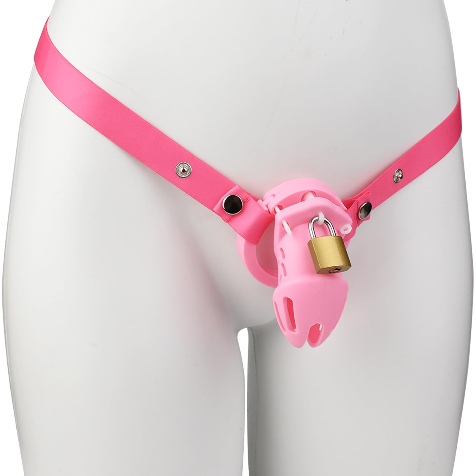 Cage de chasteté en silicone pour hommes avec ceinture ajustable ABS, Cage inversée SM Fétiche Pénis Bondage Sex Toys