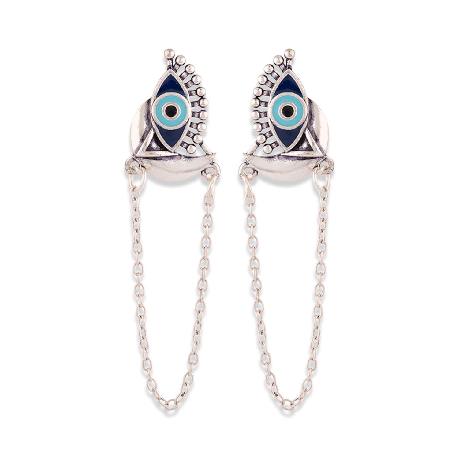 VOYLLAEvil Eyes Half Wing Earrings