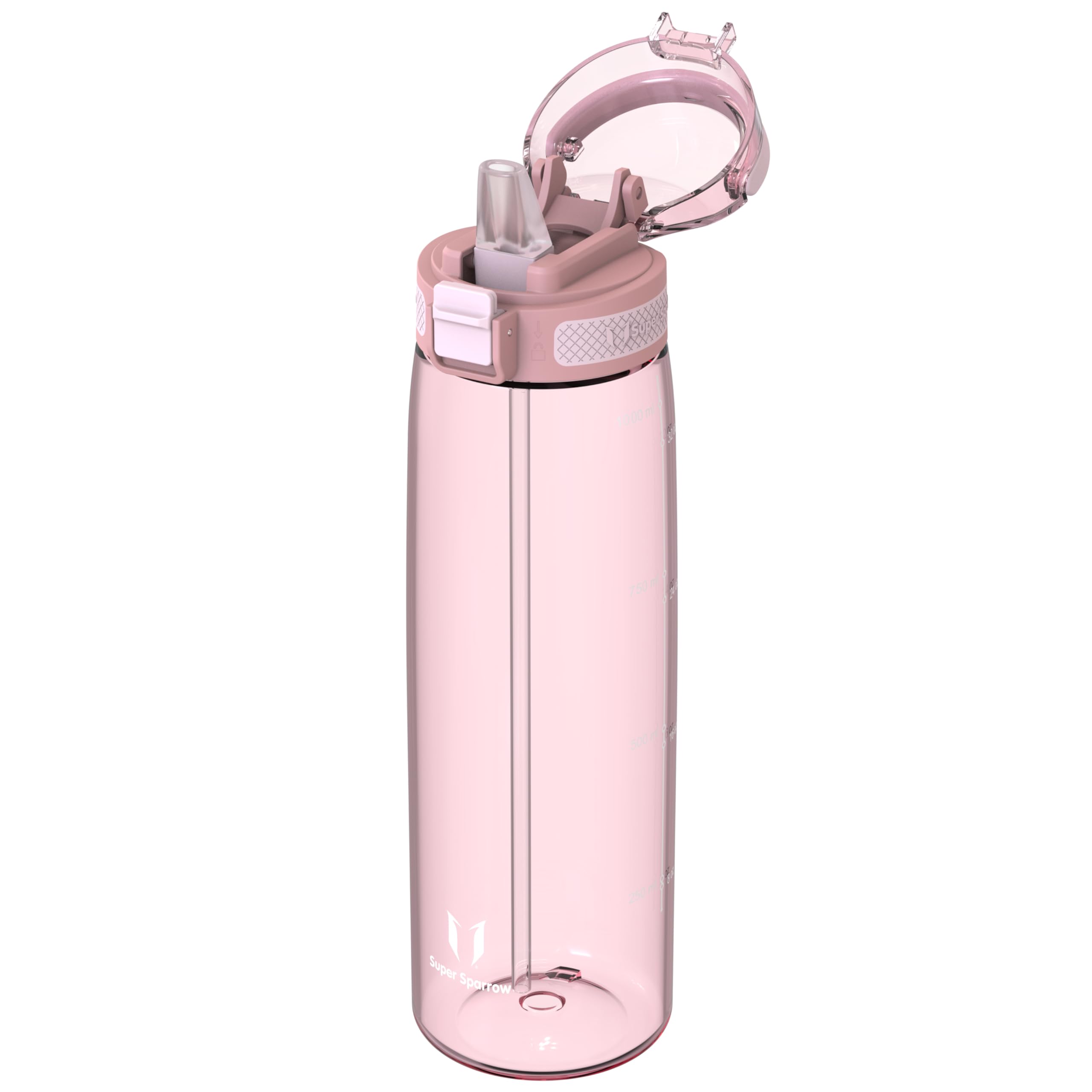 Super Sparrow Trinkflasche 1L - TouchSip Wasserflasche - BPA-frei - Ideale Sportflasche - Strohhalm Tritan Flasche für Sport, Outdoor und Camping - Leicht, Nachhaltig