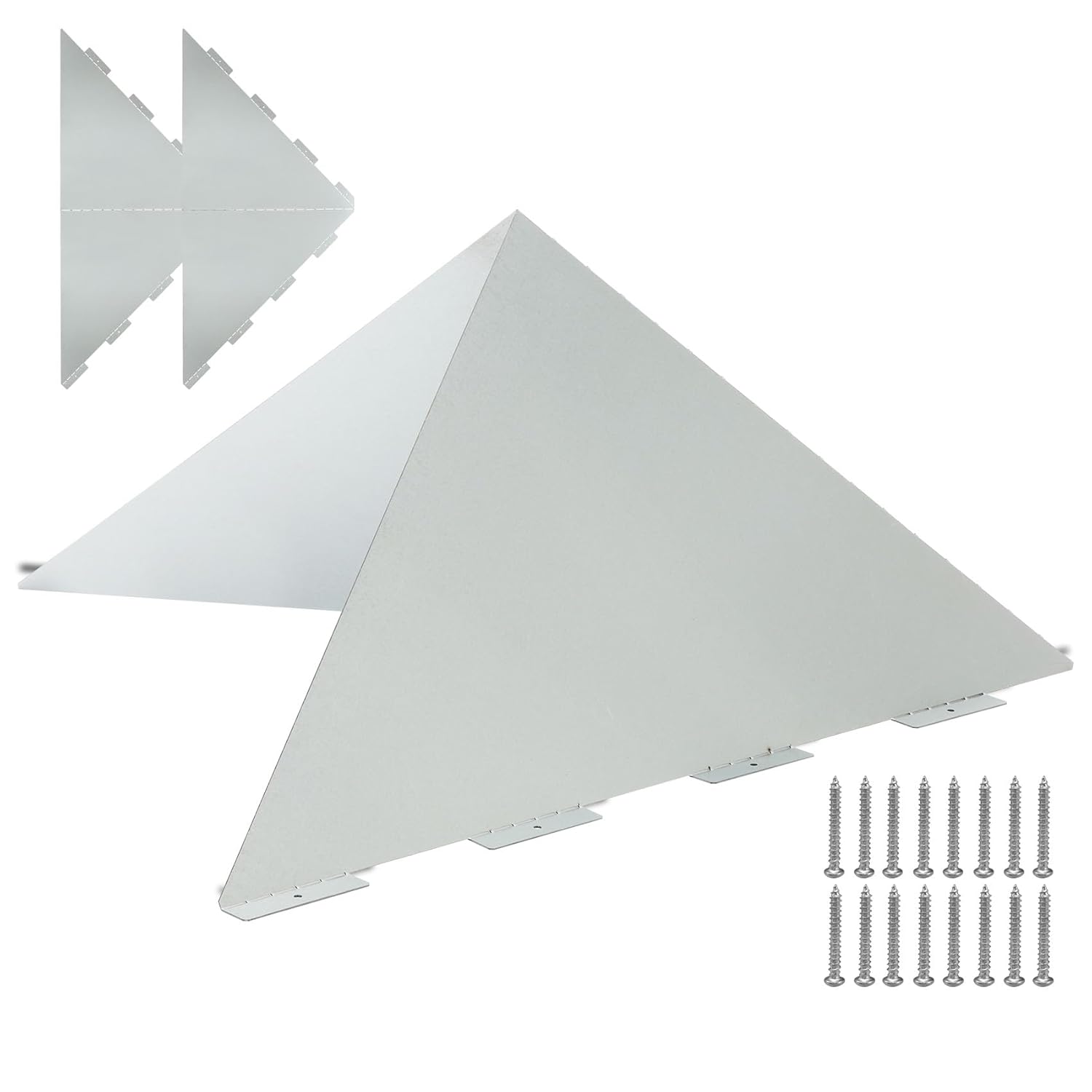 Snow Splitter for Metal Roofs, 2pcs Adjustable Snow Guard for Chimney, Fits 2-31.5 Inch Pipes, Prevents Ice Dams & Winter Hazards