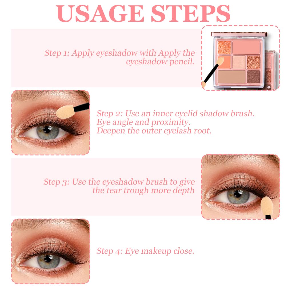 BUTBU 50 Piezas Aplicador de Sombra de Ojos, Brocha de Esponja para Sombra de Ojos de Doble Punta, Brocha para Somb-ra de Ojo-s, para Maquillaje Principiantes Chicas — view 5