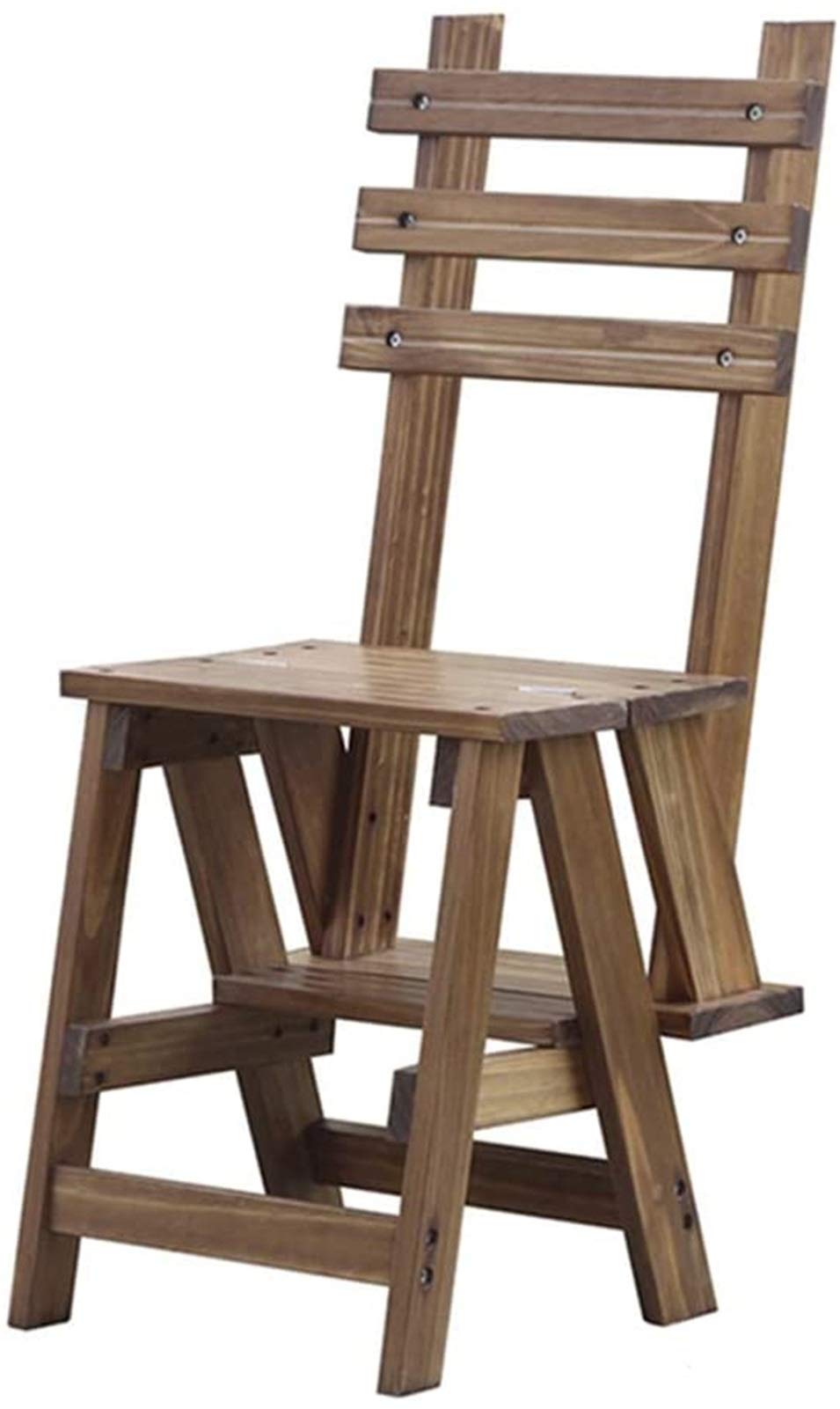 Échelle de jardin en bois et chaise pliable pour repas en famille
