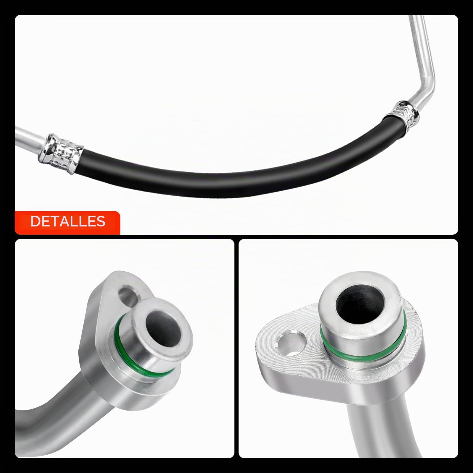 Frankberg Tubería de alta presión del aire acondicionado Dirección asistida Compatible con Vivaro Furgoneta X83 1.9L Trafic II Bus JL 2.0L Vivaro Furgoneta X83 2.0L Trafic II Bus JL 2.5L 8200413358