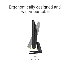 ASUS TUF Gaming 24 (23.8 viewable) 1080P Monitor (VG249QE5A) - FHD, 144Hz Overclock to 146Hz, IPS, Extreme Low Motion Blur Sync, 1ms, Speakers, Variable Overdrive, DisplayWidget Center, 3yr Warranty