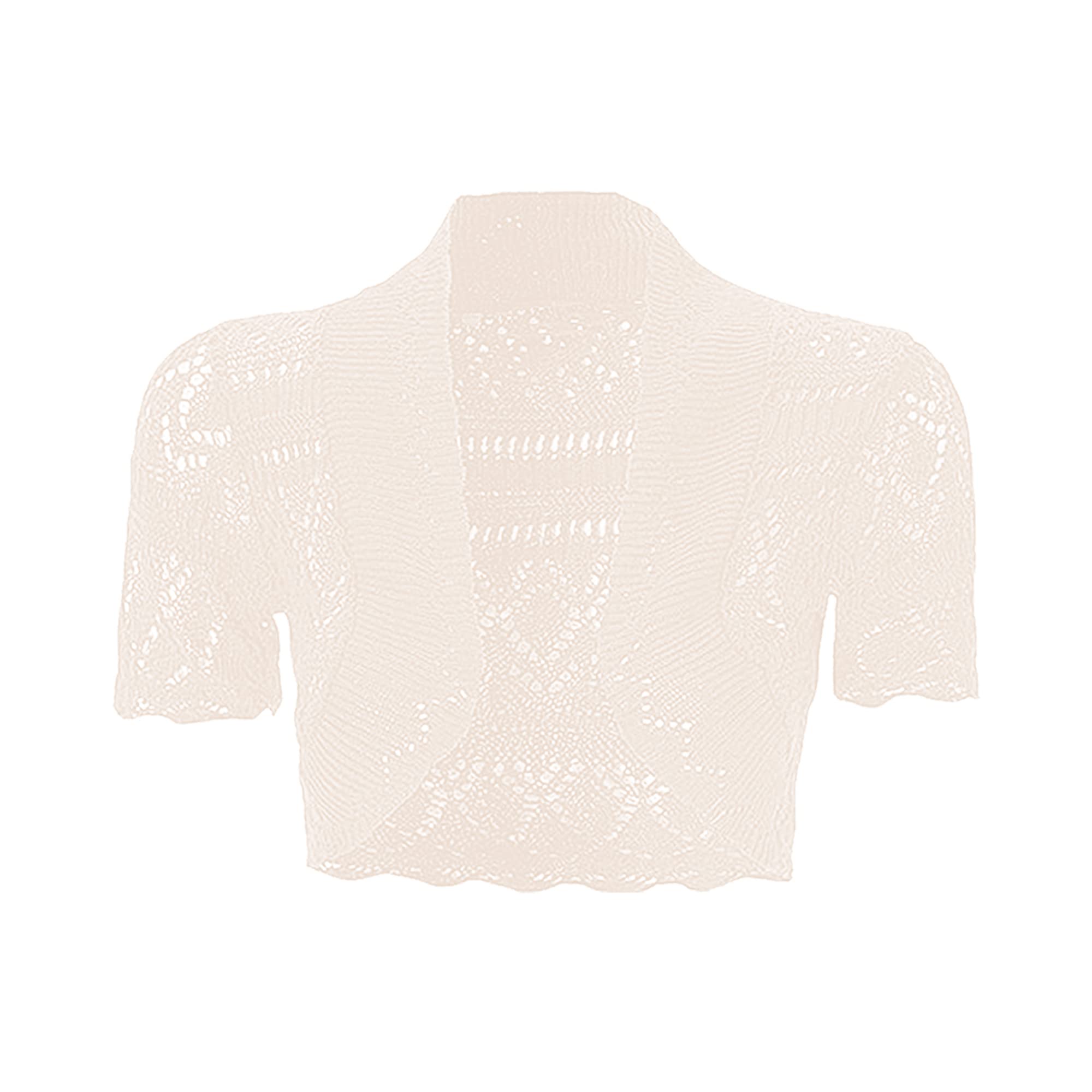 Gal Moda | Little Girl Short Sleeve Cardigan Shrugs in Knitted Pointelle | Cardigan Sweater Elegant Shrugs for Kids