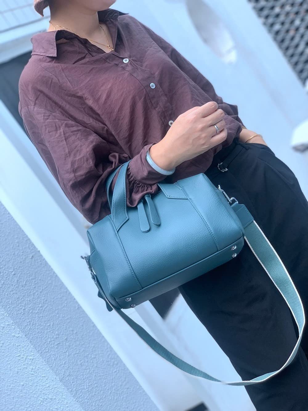 Bolsos de Boston para mujer, bolsos de hombro únicos, bolsos de Hobo, multicolor de viaje, ultramarinos ligeros
