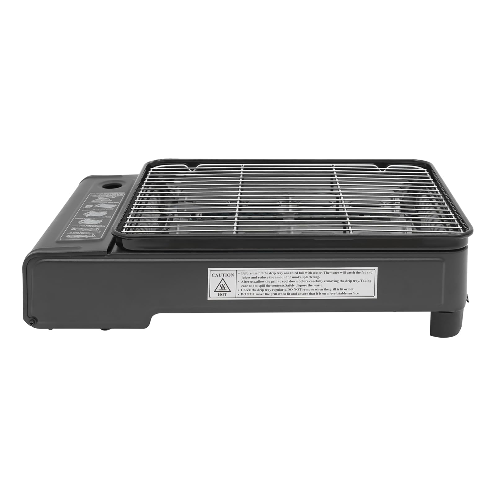 Przenośna płyta grillowa gazowa, kuchenka gazowa, stół z torbą do przenoszenia, na kemping, spotkania, 42 x 26 x 11 cm, ciśnienie 0,25 – 0,3 MPa