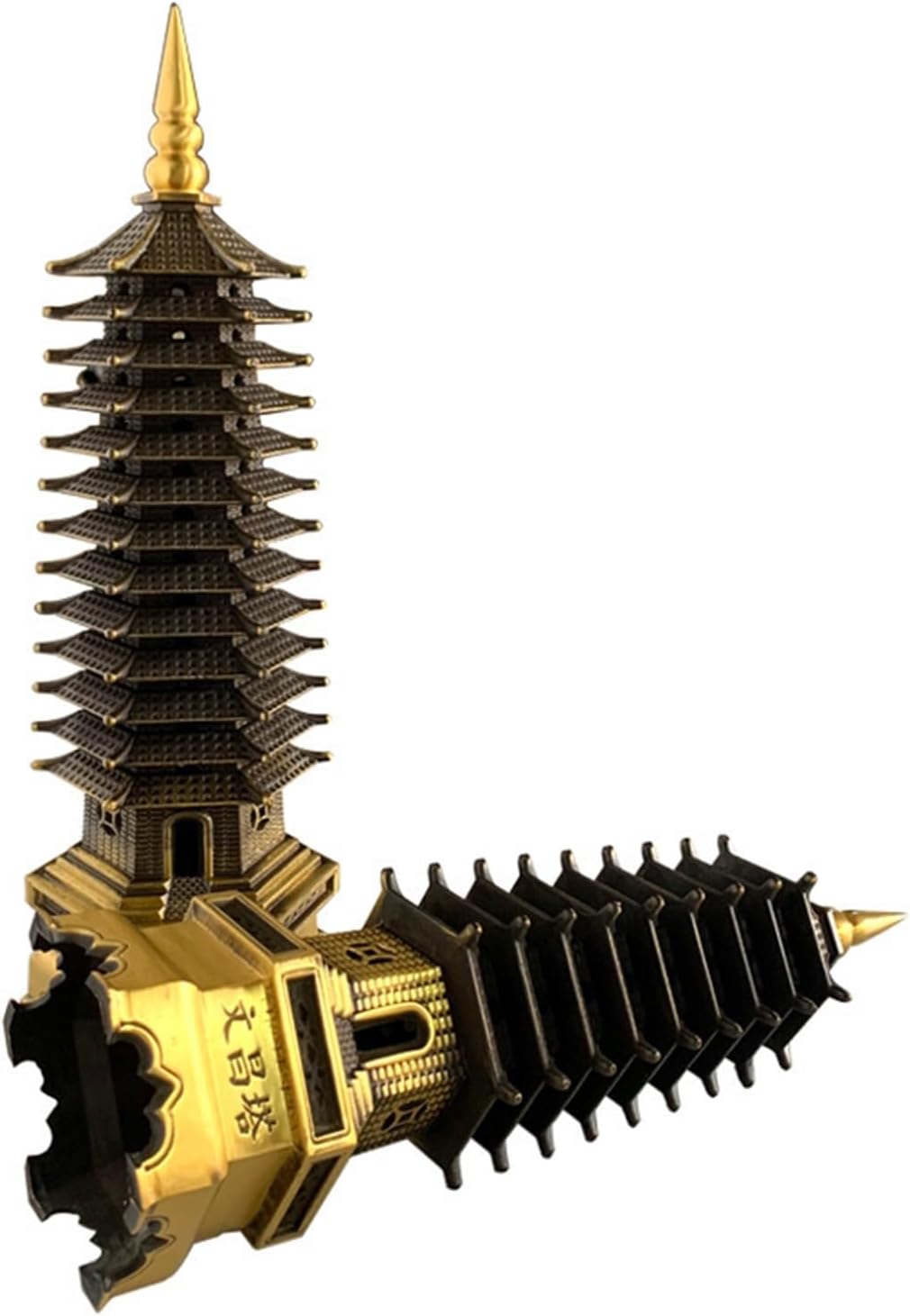 文昌塔 銅製品 装飾品 真鍮 グッズ ギフト (Size : 40cm)