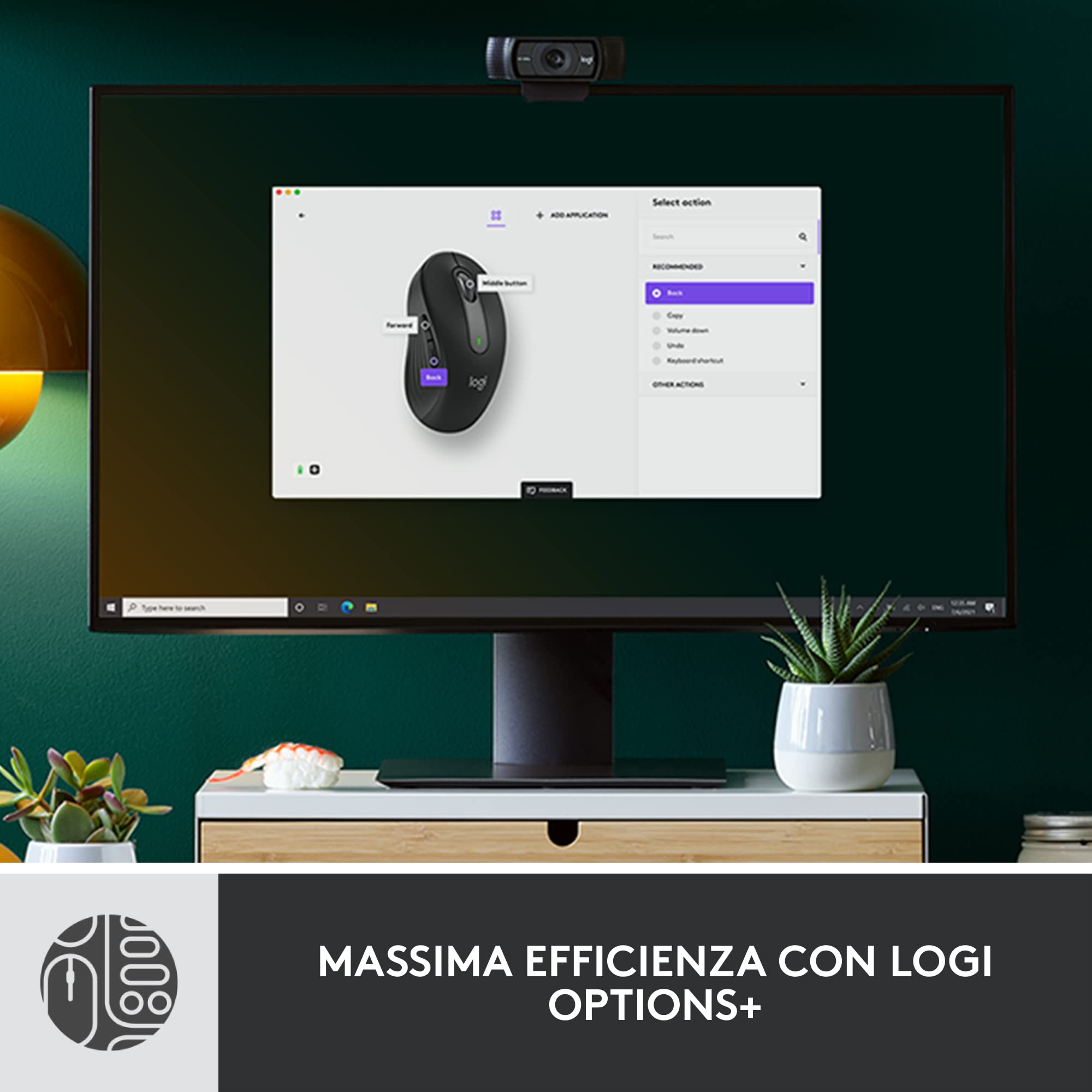 Logitech Signature MK650 Combo for Business | Mouse e tastiera senza fili, Logi Bolt, Bluetooth, SmartWheel, Win/Mac/Chrome/Linux, Layout Italiano QWERTY - Bianco