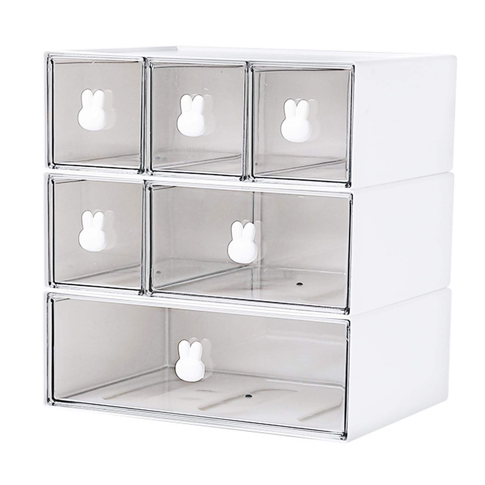 Caja Cajones 3 Capas, Organizador Escritorio, Almacenamiento Cosméticos, 3 Niveles Caja Organizadora, Organizador Escritorio Apilable, Adecuado para Cocina, Armario, Dormitorio, Baño, Lavadero