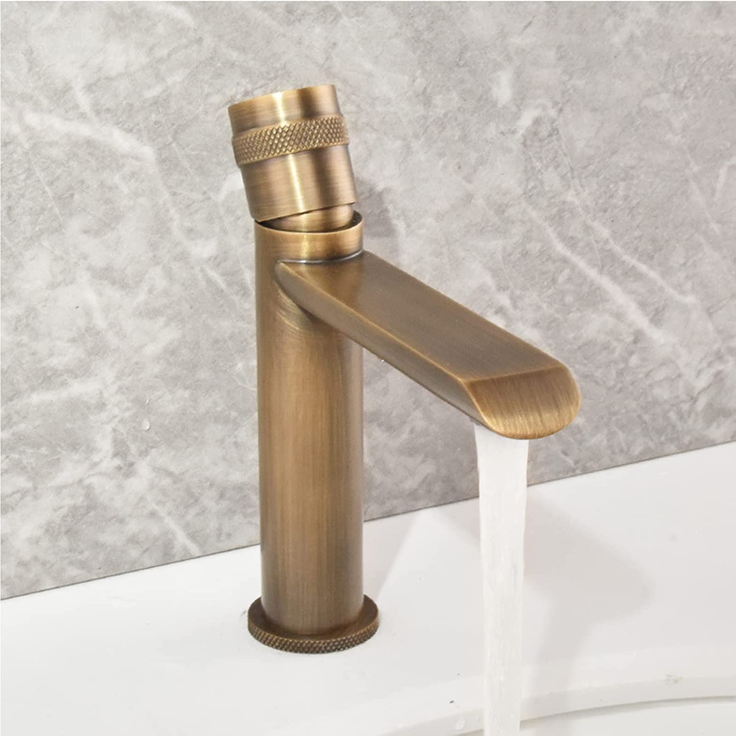Ksunun Grifo de baño Grifo de lavabo de baño de latón Grifo mezclador de lavabo de un solo orificio Grifo de aireador Grifo de lavabo Grifo de lavabo de baño de una sola manija Grifo de lavabo de
