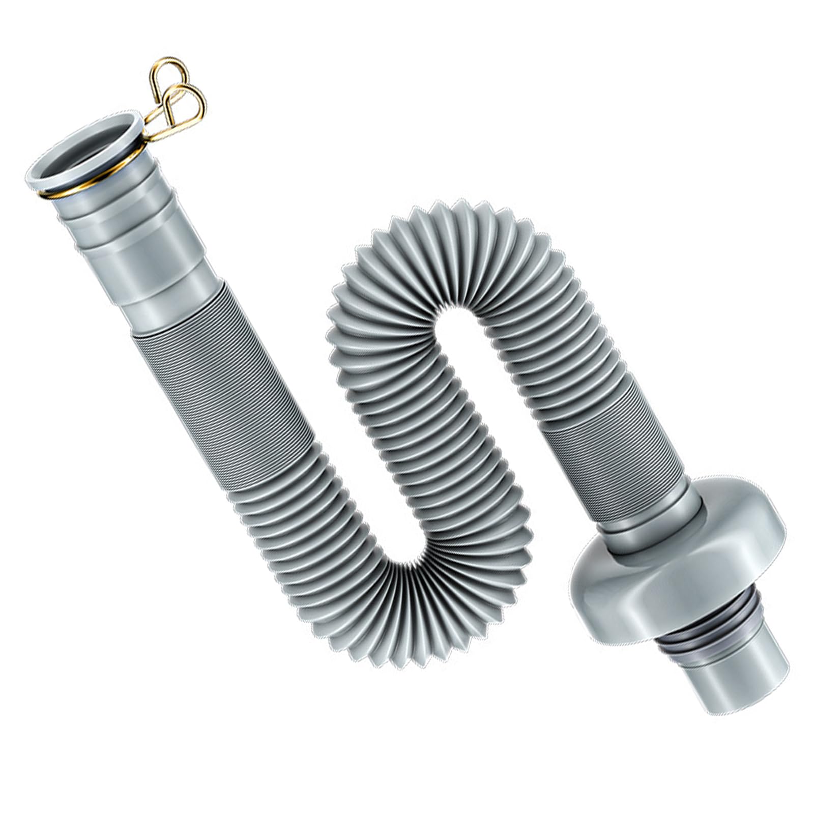 Anti Smell Basin Drain Pipe PP Component Smell Proof Washbasin Drain Hose Ensures Efficient Water Discharge Anti Pipe
