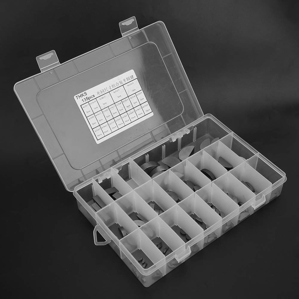 Kit di chiavi a semicerchio multiuso per motore, puleggia manovella, 135 pezzi