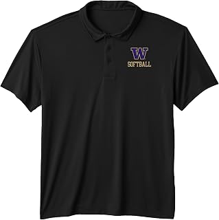 Washington Huskies Softball Icon Officially Licensed Performance Polo Shirt