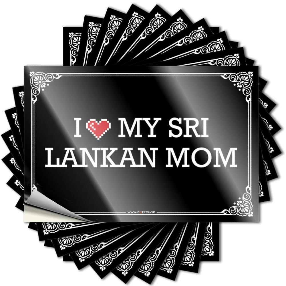 Sticker Cool Room Decorations Vinyl Sticker | I Love My Sri Lankan Mom Southern for Sports Use(12X18CM)