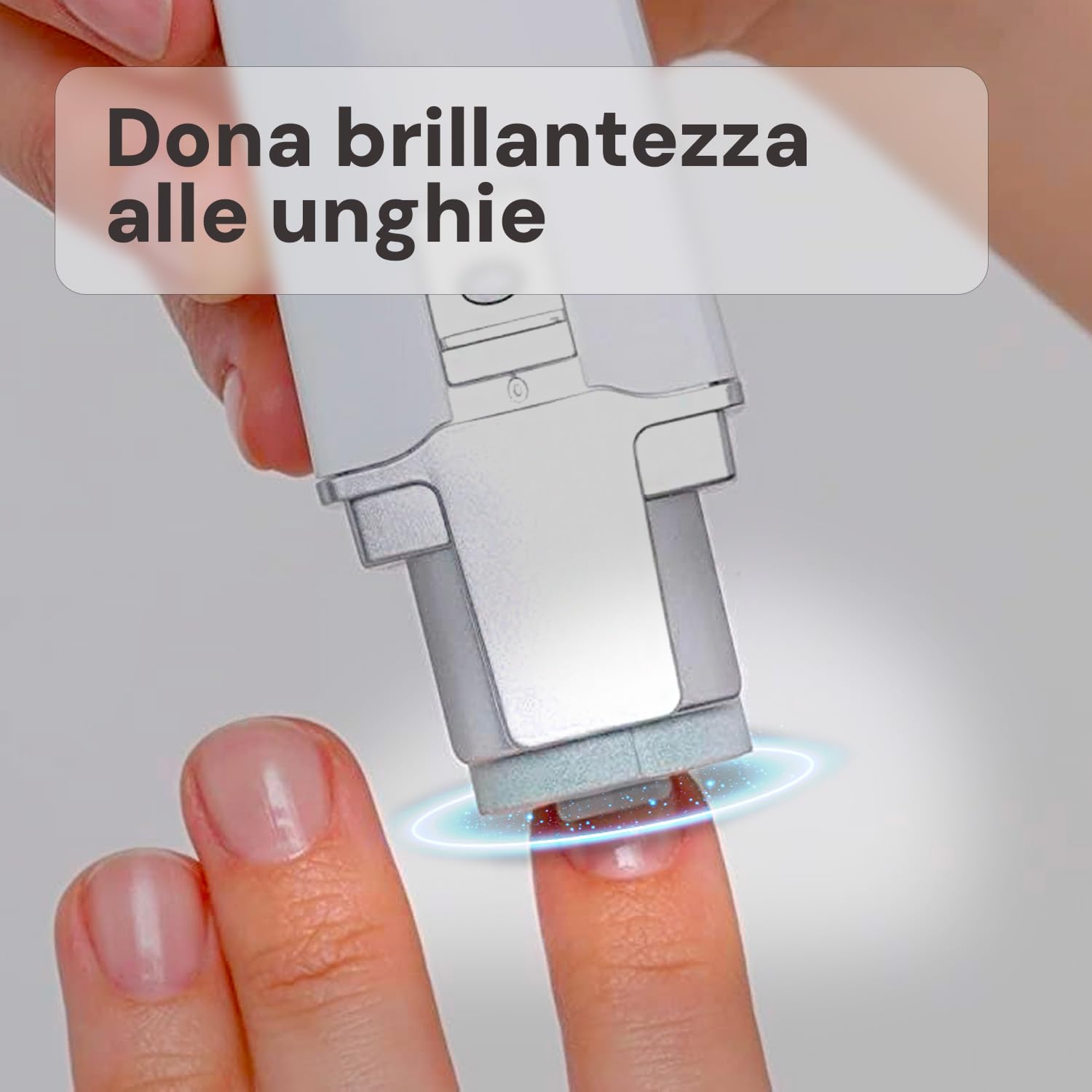 Avilia Automatyczny elektryczny polerka do paznokci, automatyczny system obrotowy z 2 różnymi wałkami wygładzającymi i polerującymi, idealny do manicure i pedicure