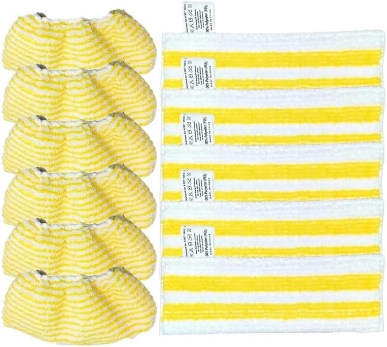 Compatible with Karcher Easyfix SC2 SC3 SC4 SC5 Handheld Vacuum Cleaner Replacement Microfiber Cleaning Cloth Mop Pad Cover Steam Mop Parts(Set12)