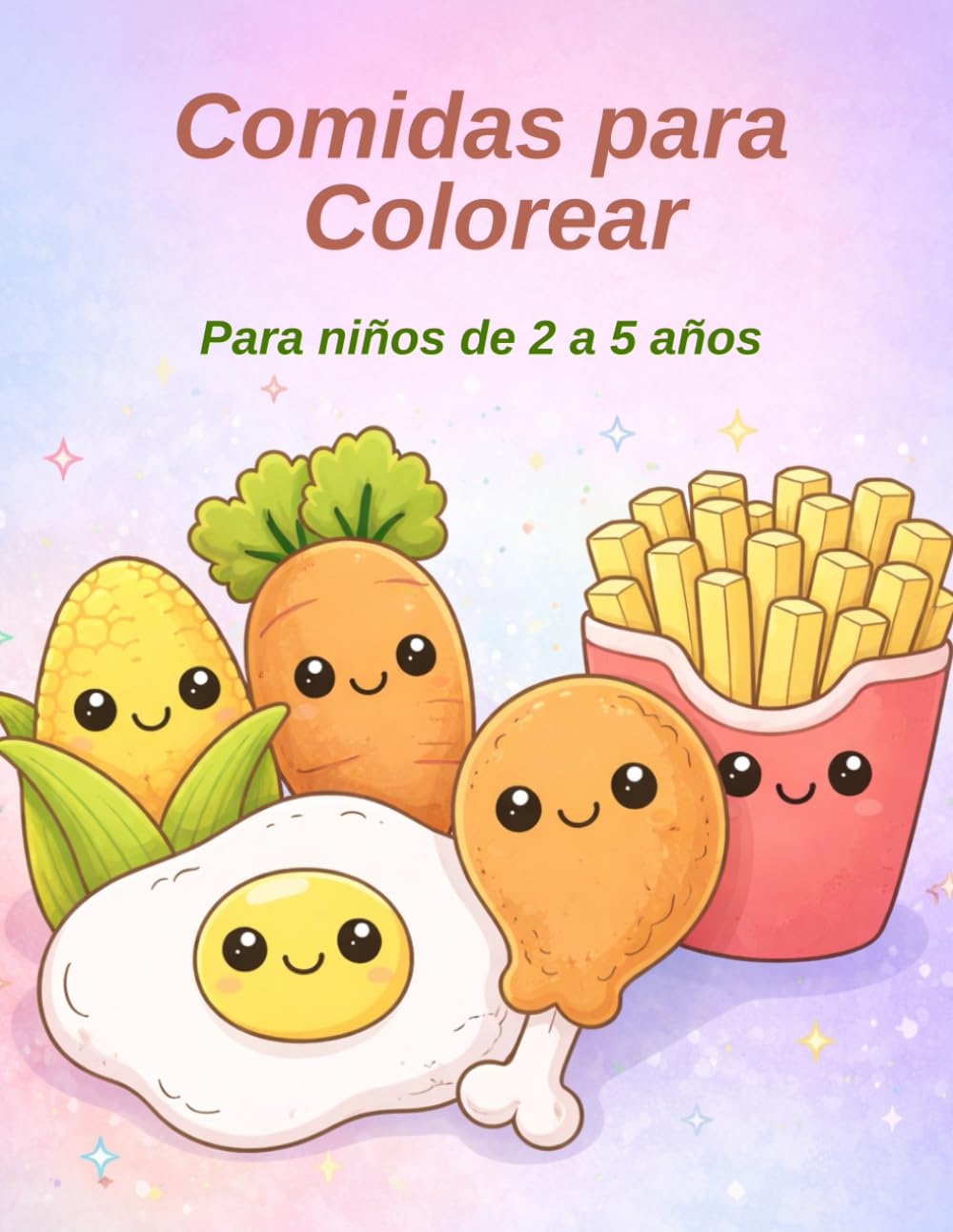 Comidas para Colorear: Para niños de 2 a 5 años