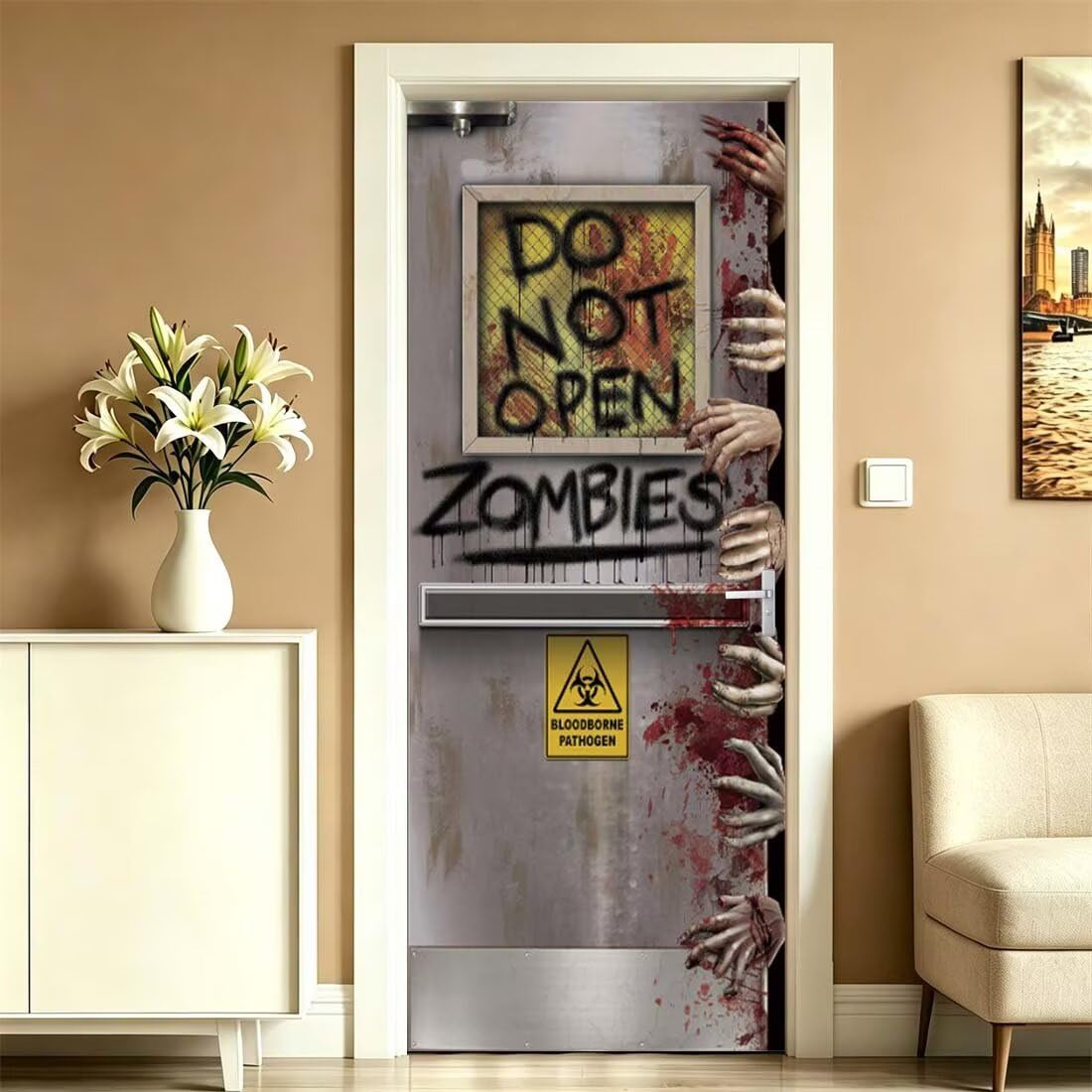 Vinilos Puertas Halloween Pegatinas Decorativas de Puerta 3D