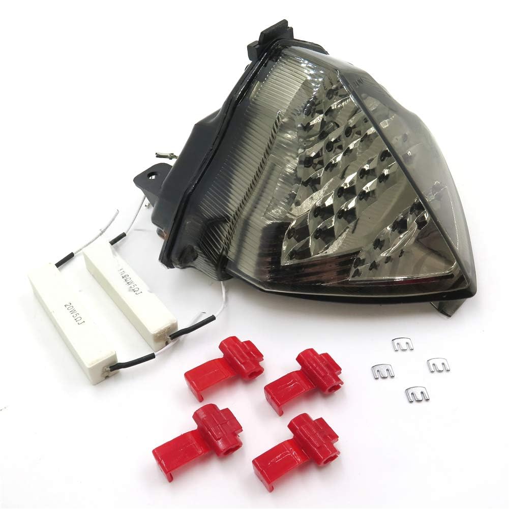 Luces de freno traseras LED intermitentes compatibles con Yamaha Yzf R1 Yzfr1 Yzf-R1 2004-2006 ahumadas