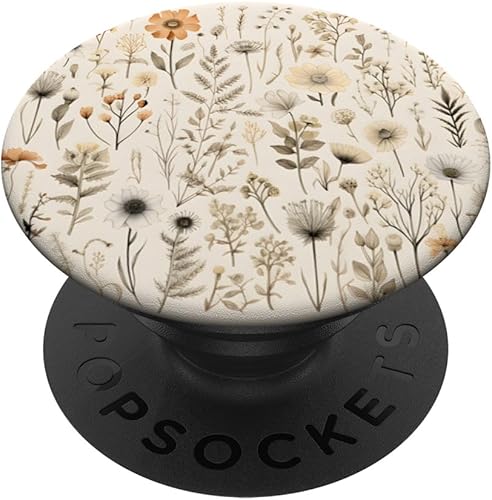 PopSockets estándar de flores silvestres bohemias, diseño botánico, floral, vintage, PopSockets estándar