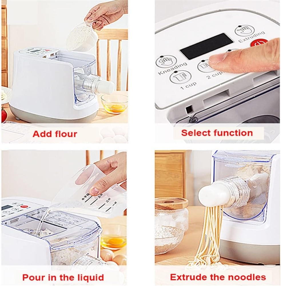 Máquina de pasta eléctrica for el hogar, accesorio for máquina de pasta eléctrica de 260 W, máquina for hacer fideos, extrusora de pasta, espaguetis frescos caseros en 10 minutos con 13 moldes for fid