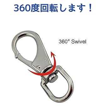 Amazon.co.jp: geneX ステンレス製 ナスカン 2個セット スイベル
