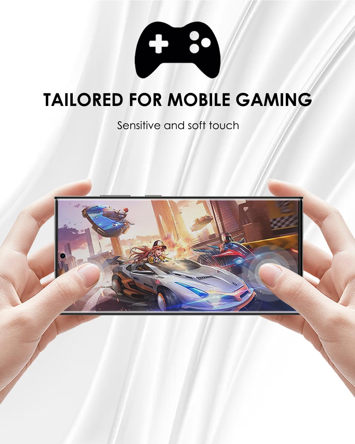 Matt Schutzfolie für Galaxy S23 Ultra - 3 Pack, Panzerglas UV Set, Anti-Glare, Anti-Fingerabdruck, Soft Touch, 9H Kante zu Kante Schutz, Fingerpint-ID Unterstützung