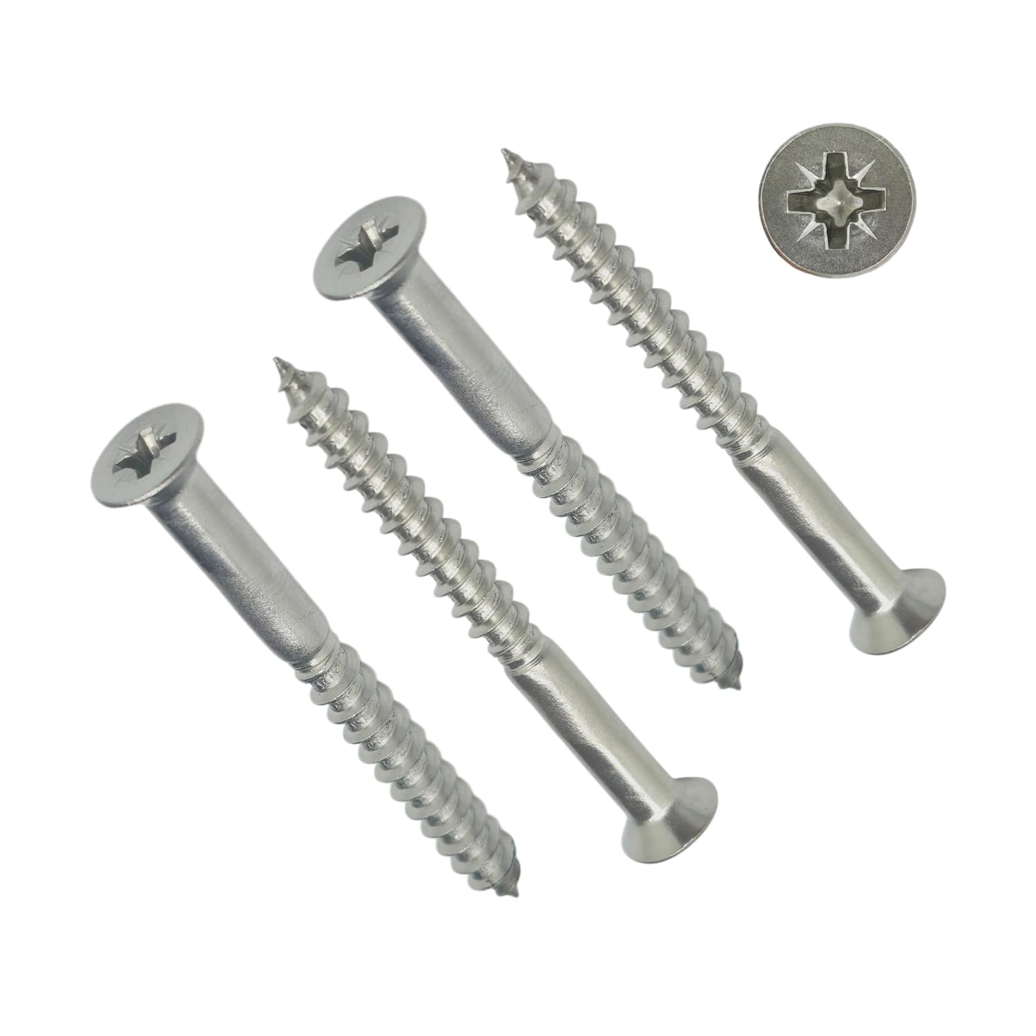 TERF® 5.0mm X 20mm (No.10 X 3/4'') Pozi Flat Countersunk Stainless Steel A2 (304) Screws For Wooden Timber Chipboard MDF PVCu and General Use Screw Size 5.0 X 20mm - Pack of 25