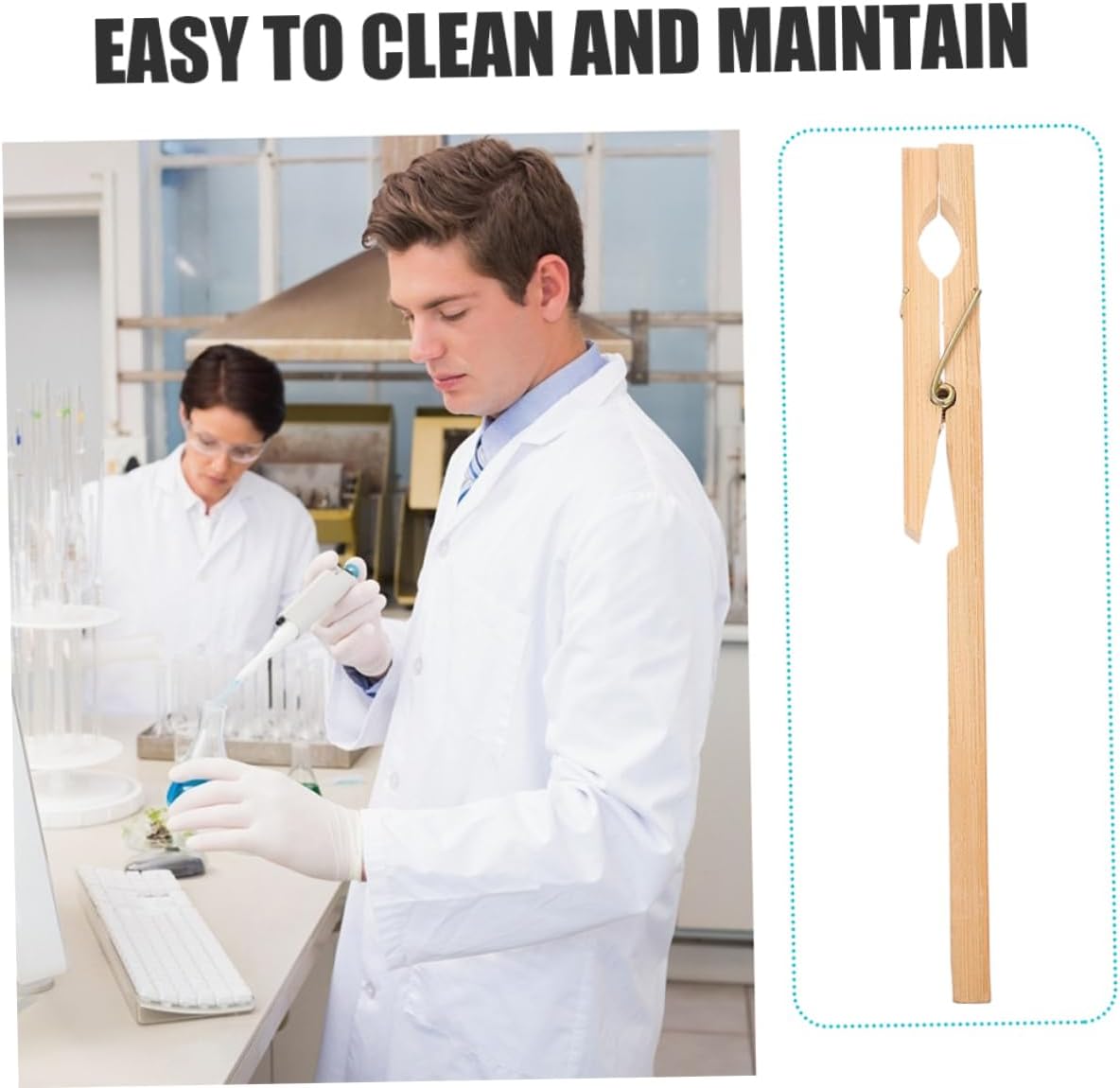 Alipis 20pcs Test Tube Clamp Holder Rack Tube Clamp Fixing Clip Bamboo for Lab