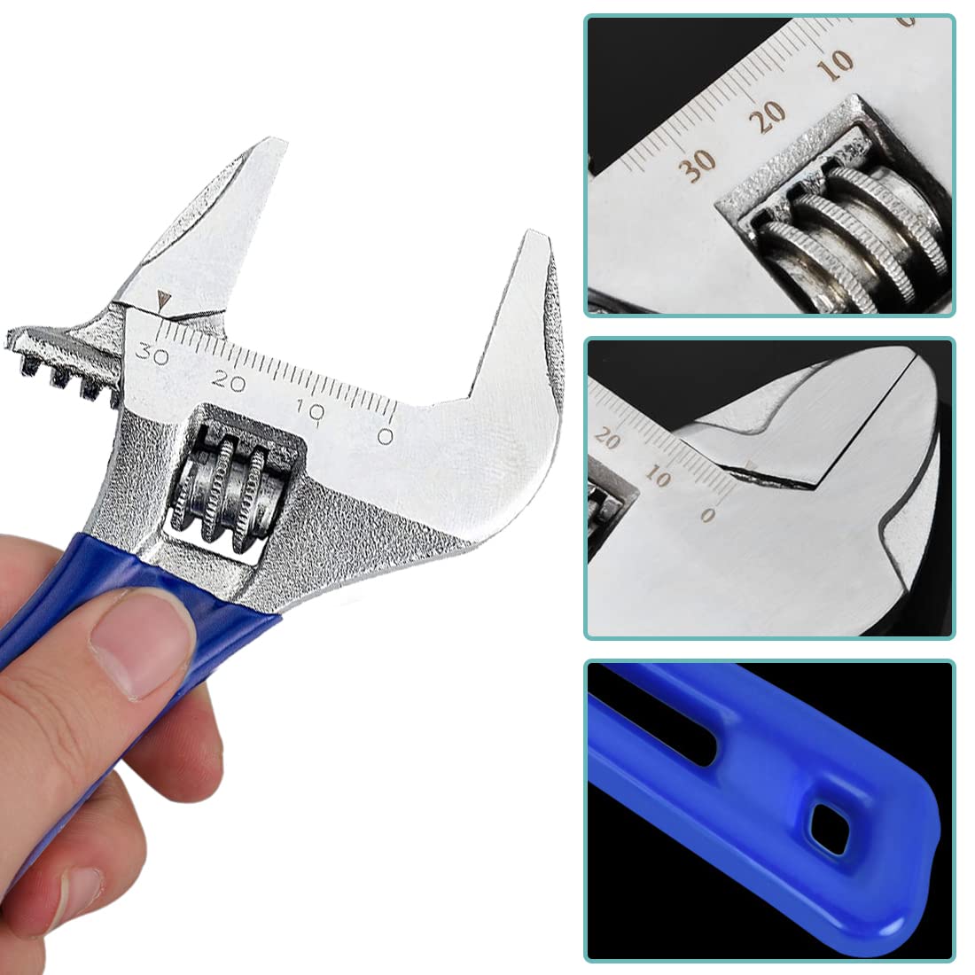 Chiave Inglese Regolabile 34 Mm - In Lega, Per Lavori Idraulici E Riparazioni, Compatta - Foto 4