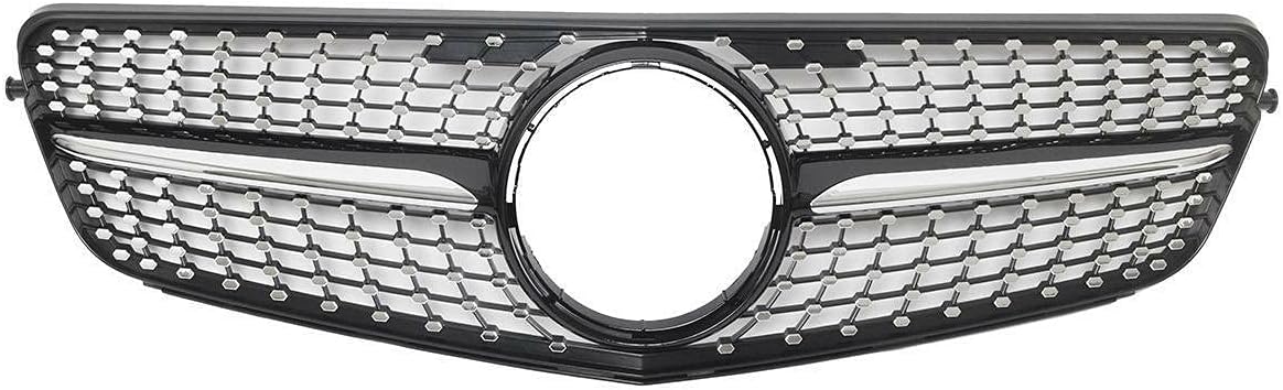 FANCHANTS Diamond Star Design Front Radiator Grille SIVLER For 2007 2008 2009 2010 2011 2012 2013 2014 Mercedes Benz C CLASS W204 C180 C200 C300 C350