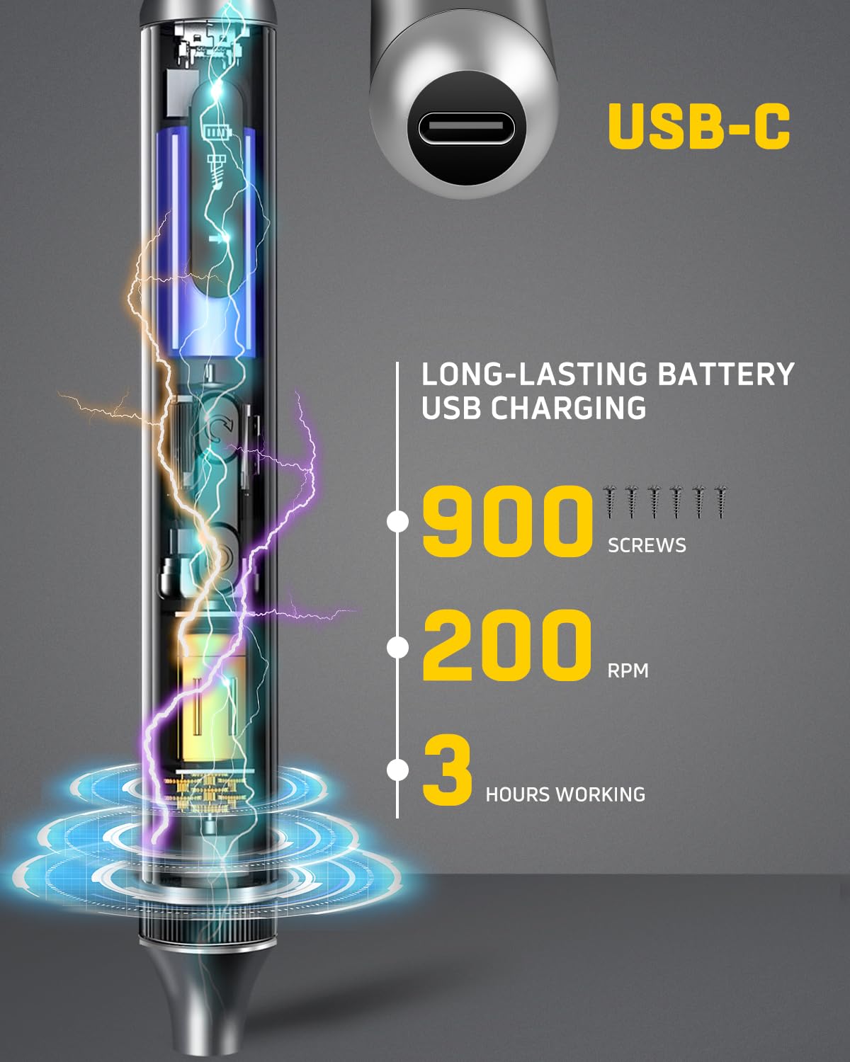 Banshu Mini cacciavite elettrico, 52 in 1, set di cacciaviti di precisione con 48 punte magnetiche, barra di leva, pinzette, luce LED, kit professionale di riparazione magnetica per occhiali, orologi,
