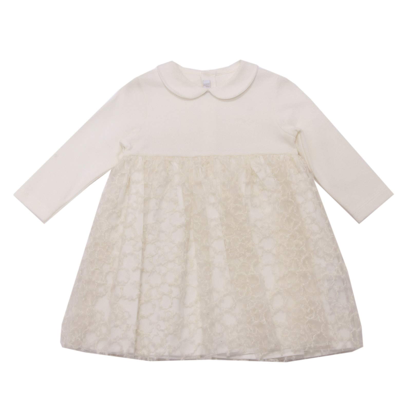 7870AD abito bimba girl IL GUFO off white tulle dress kids