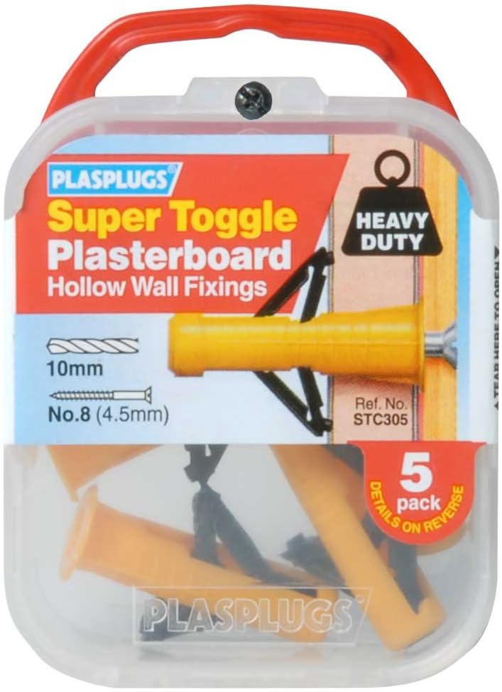 Plasplug STC305 Super Toggle Heavy-Duty Anchors (Pack of 5)