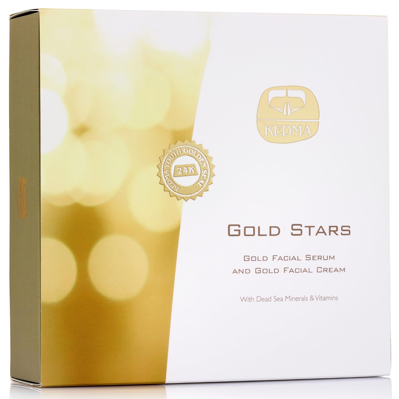 Kedma - Set Crema e Siero Viso con Oro 24K - Ringiovanimento e Idratazione - 50ml+50g