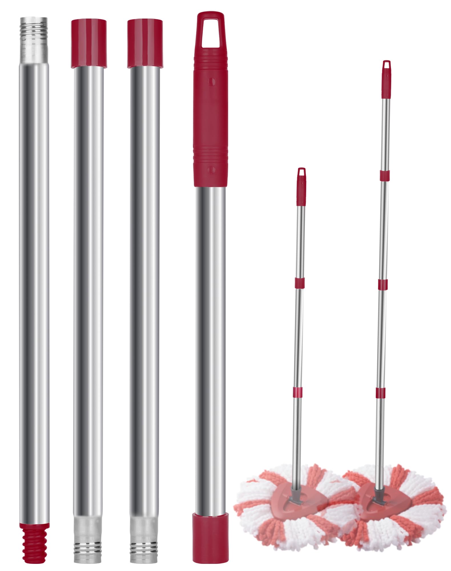 SOSALUK Manico per scopa compatibile con Vileda Easy Wring and Clean Turbo 76 cm-148 cm, manico in mocio per Vileda Turbo regolabile