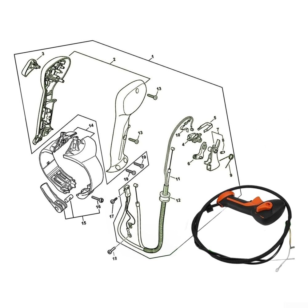 Maniglia di controllo Gruppo acceleratore 4283-790-1300 42837901300 per BR800 BR800X BR800C Utensili Elettrici Componente di ricambio