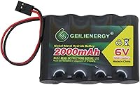 Vista 7 de NiMh Receiver RX - Batería recargable de 4.8 V 2000 mAh con conector Hitec para receptores RC, aviones RC y más (paquete de 1)