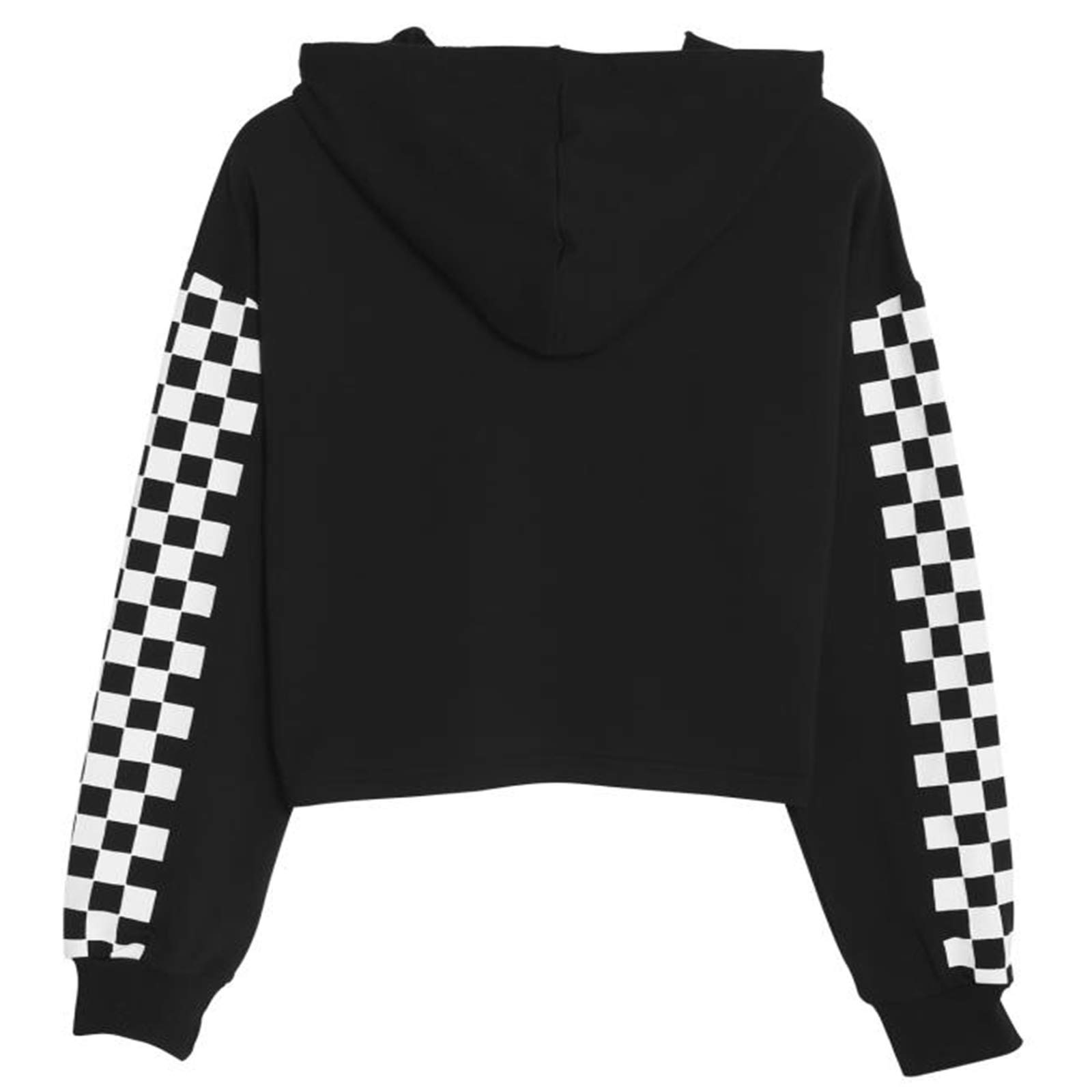 Felpa da donna a maniche lunghe, con cappuccio - Nero - X-Large