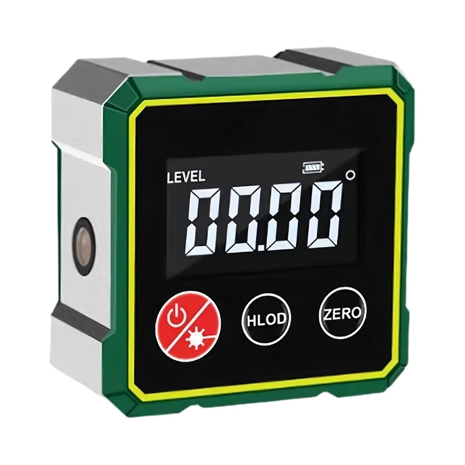Medida de Distancia láser, Transportador Digital Láser, Inclinómetro, Medidor De Ángulo Nivel, Goniómetro Recargable por USB, Caja LCD Retroiluminada, Buscador Magnético