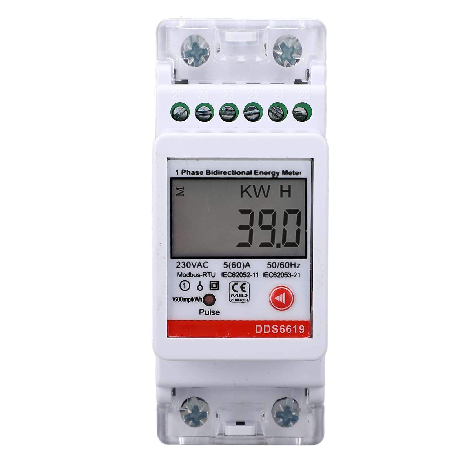 Fafeicy Contatore Fotovoltaico Bidirezionale, 230V 5A