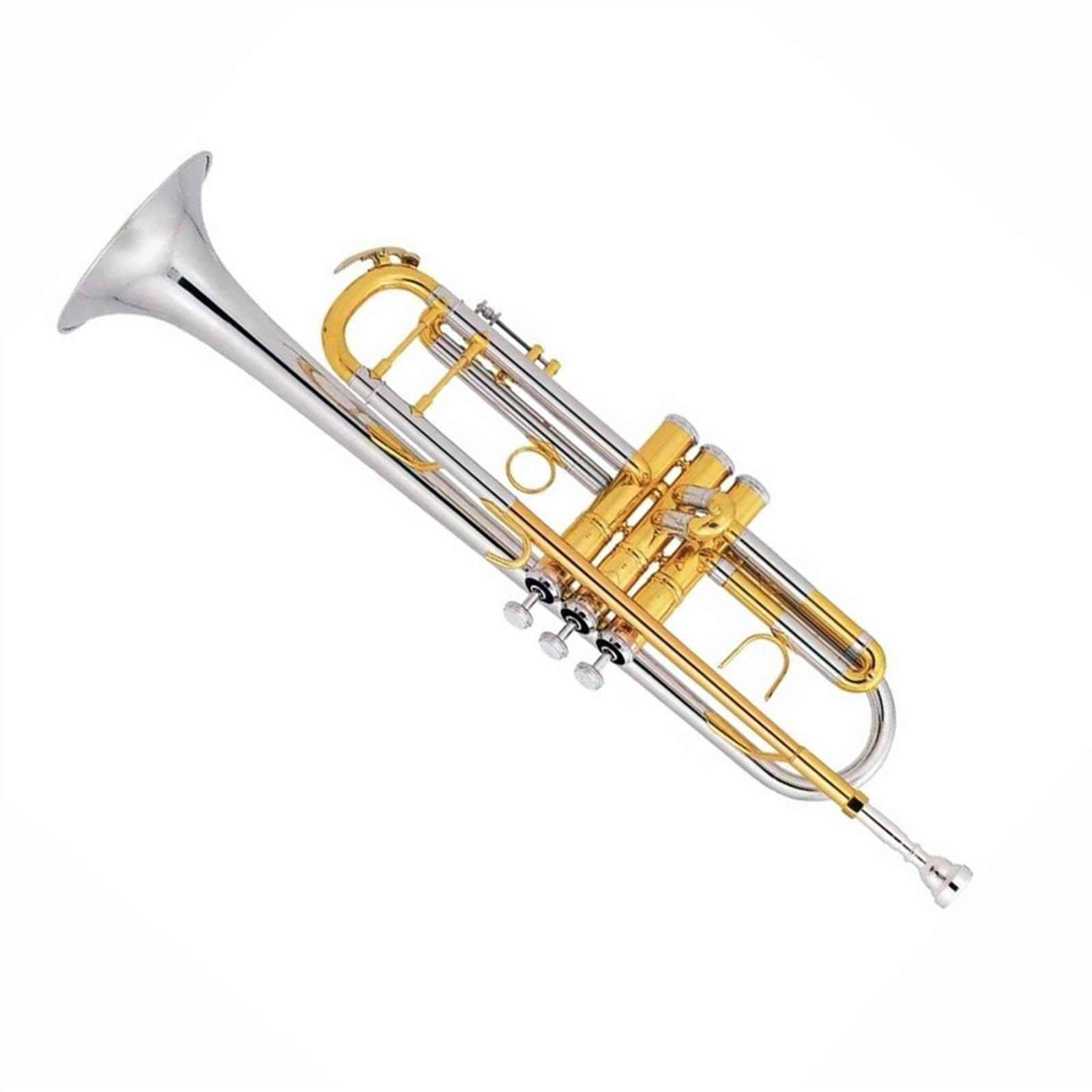 Standard Trompeten Mittelklasse-Kupfernickel-B-Trompete Professionelles Langlebiges Instrument Aus Rostfreiem Stahl Mit Vollem Klang